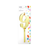 George Home gold foil number 9 cake topper - British product