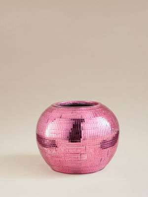 George Home pink disco ball planter 24x24x18.6cm (British brand)