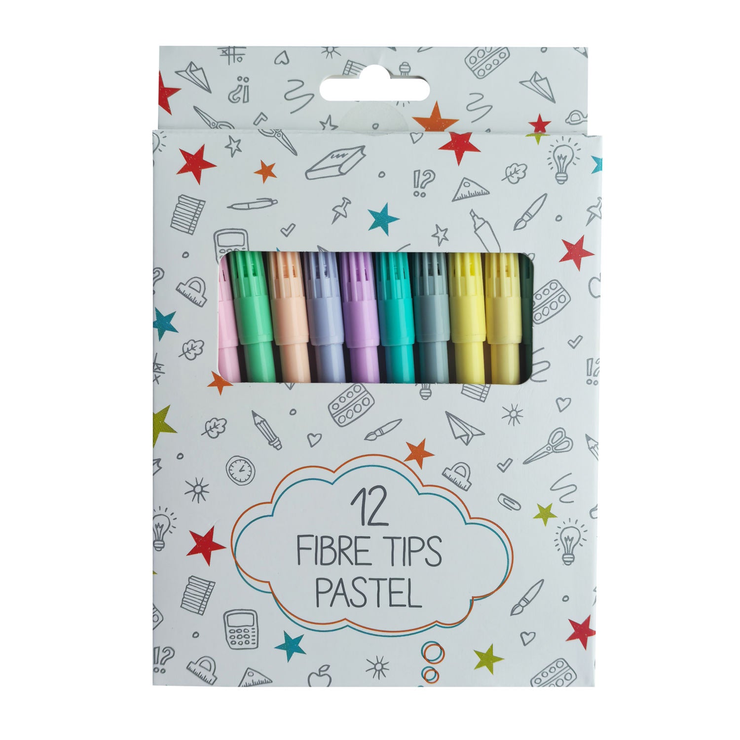 ASDA pastel felt tip pens 12 pack (British brand)