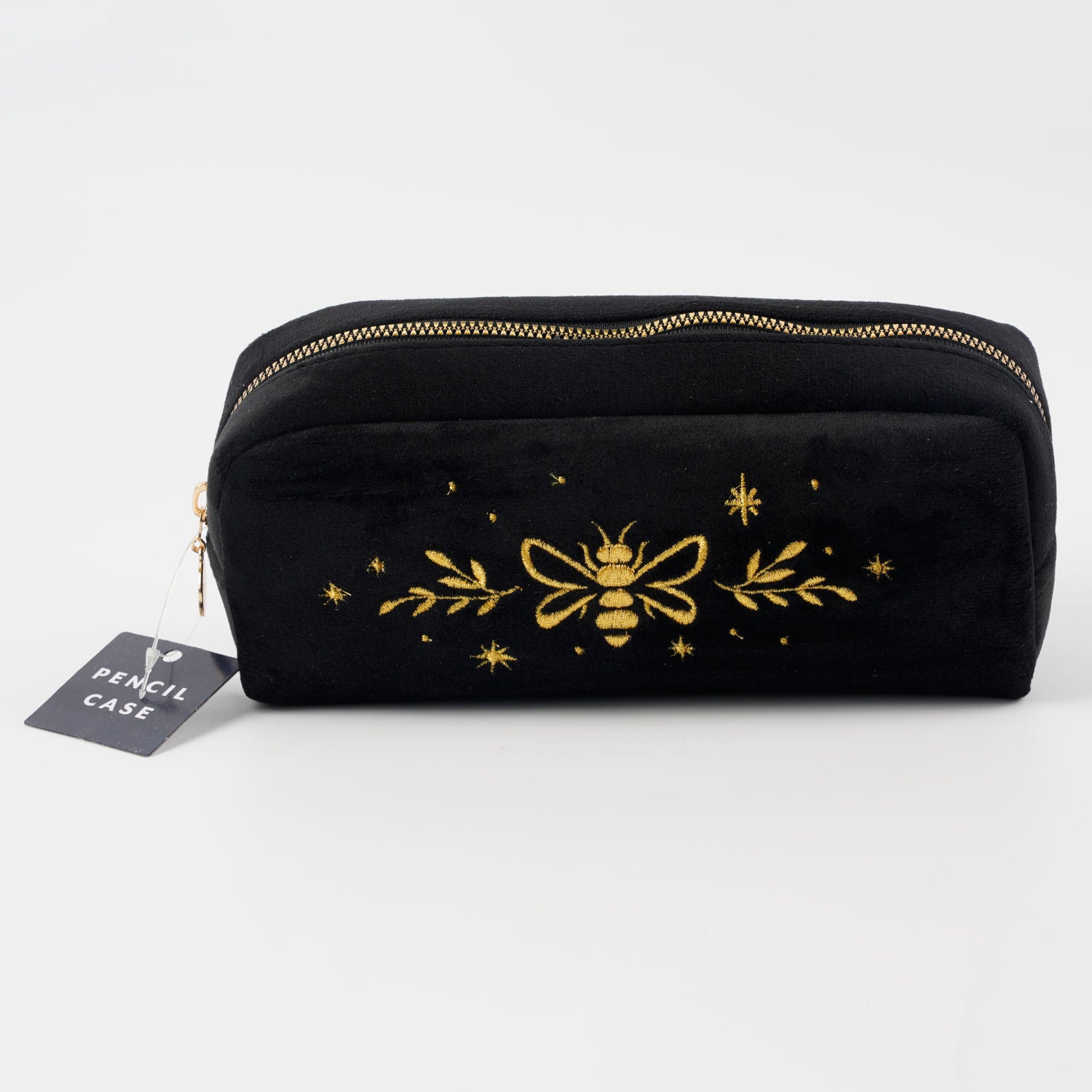 ASDA velvet pencil case with embroidery, imported from the UK