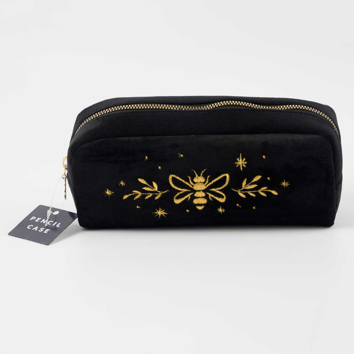 ASDA velvet pencil case with embroidery, imported from the UK
