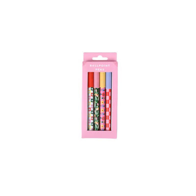 ASDA Lucky Charm ballpoint pens 4 pack black ink - British product
