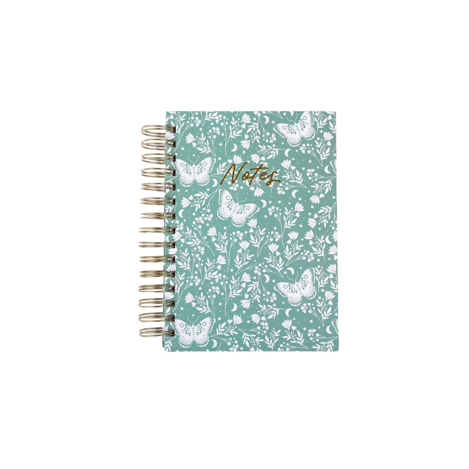 ASDA Wiro Sage Butterfly A5 hardcover ruled notebook, imported from the UK
