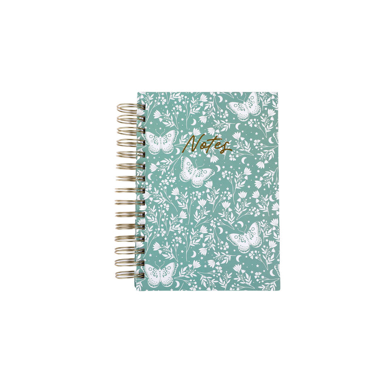 ASDA Wiro Sage Butterfly A5 hardcover ruled notebook, imported from the UK