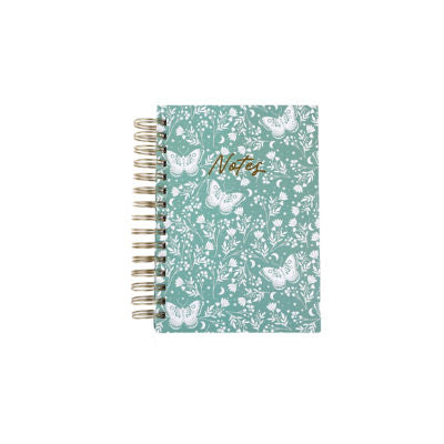 ASDA Wiro Sage Butterfly A5 hardcover ruled notebook, imported from the UK