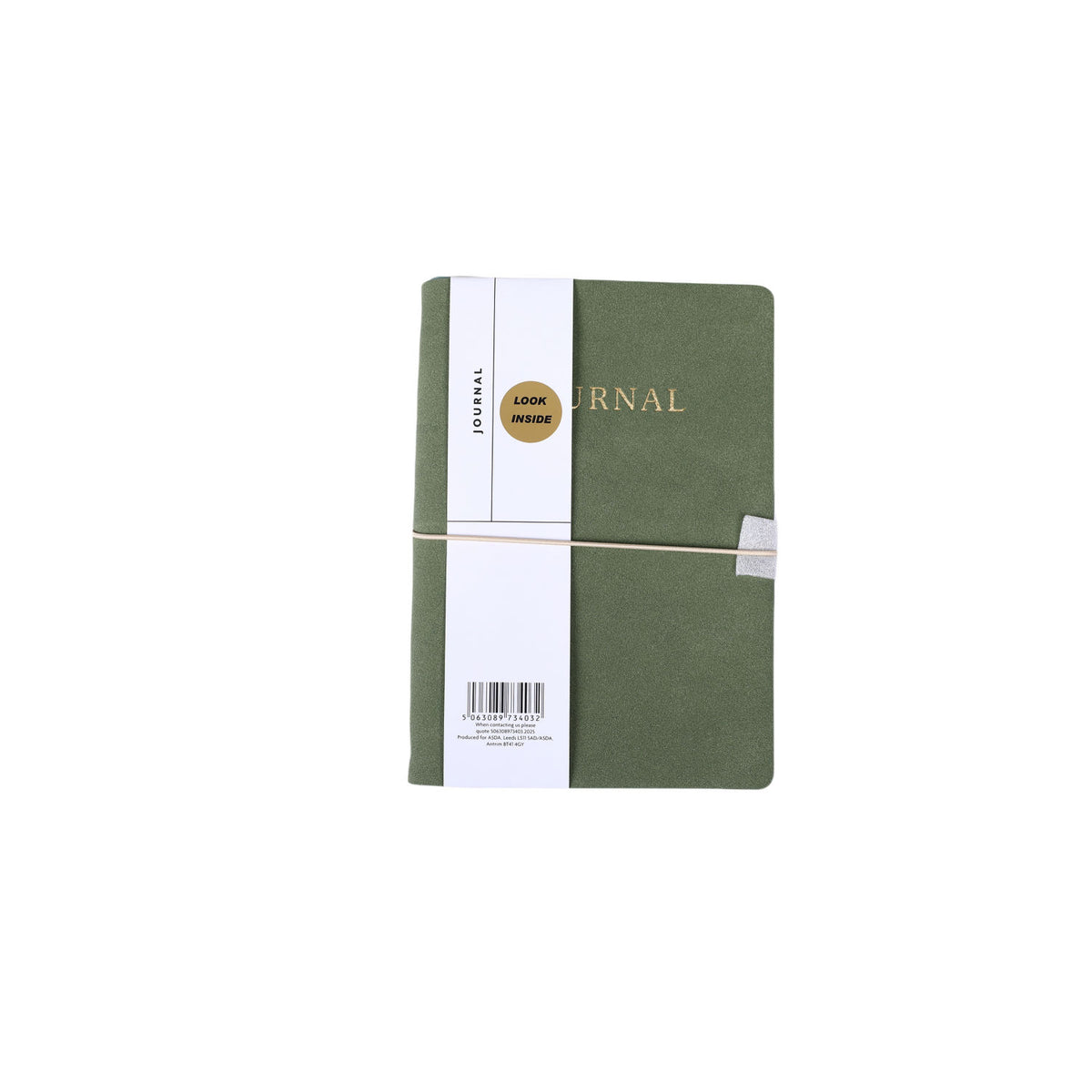ASDA A5 suede journal notebook with ruled pages - British product
