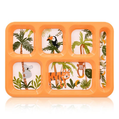 George Home kids divided tray with jungle decal, UK version