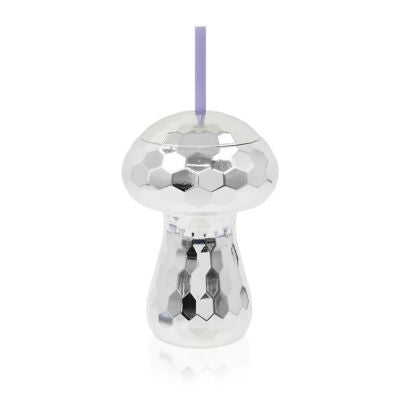 ASDA George Home Novelty Mushroom Tumbler with Straw - Silver, 10.5 x 15.7 H- Buy online at McGrocer