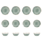 George Home green melamine dinner set 12 piece (British brand)