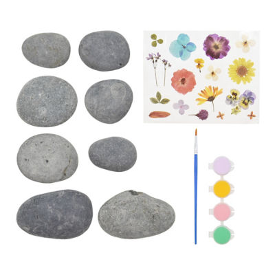 Hapello Rock Art Kit with rocks paints stickers brush - British product