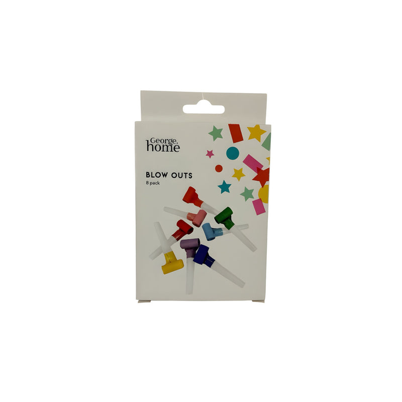 George Home rainbow party blowouts 8 pack, UK version