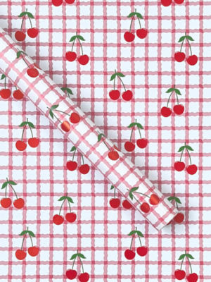 George Home gift wrap roll cherry design 3m - British product
