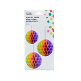 George Home pastel honeycomb decorations with 20cm and 15cm pieces, UK version