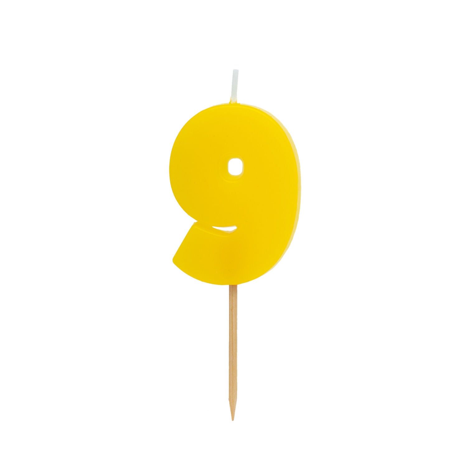 George Home red number nine candle 9 with bamboo stick, UK version