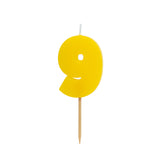 George Home red number nine candle 9 with bamboo stick, UK version