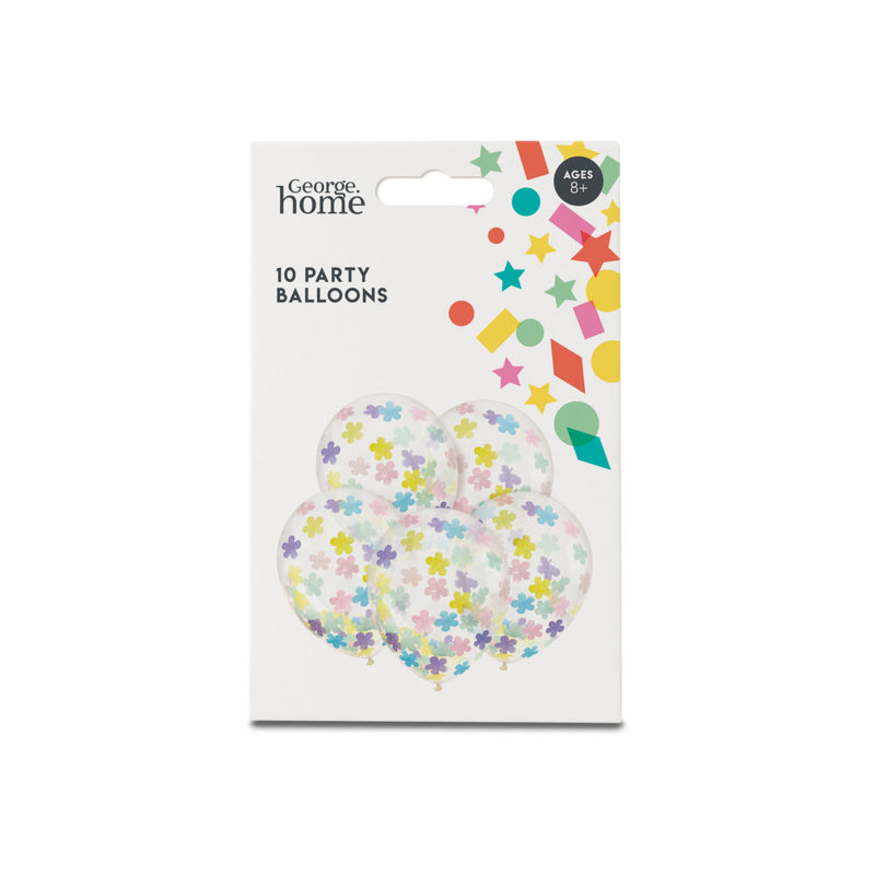 George Home pastel confetti balloons 10 pack, imported from the UK