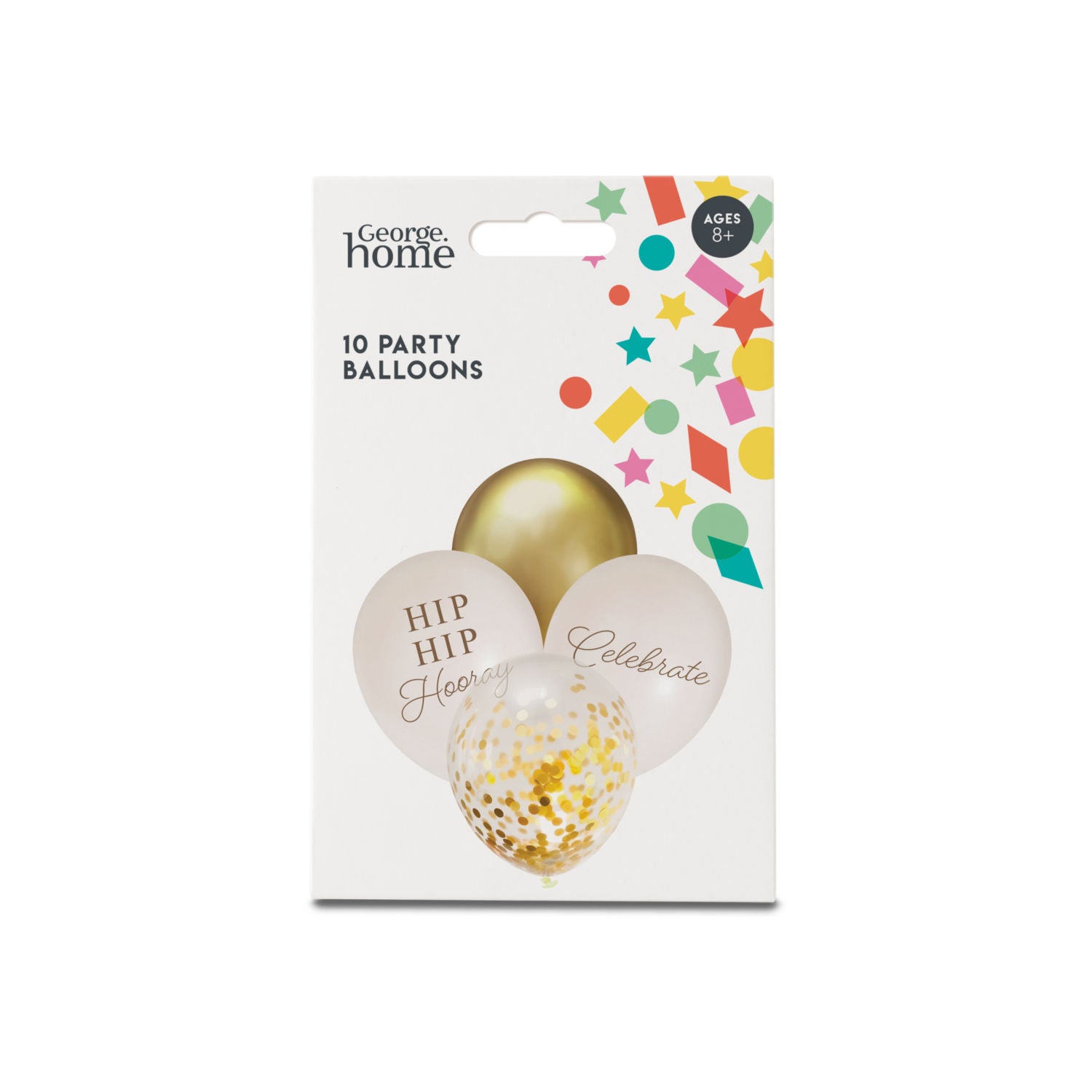 George Home Navy Celebrate Mix Balloons 10 pack, UK version