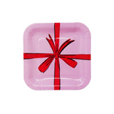Pink present paper plates 22.5cm, UK version