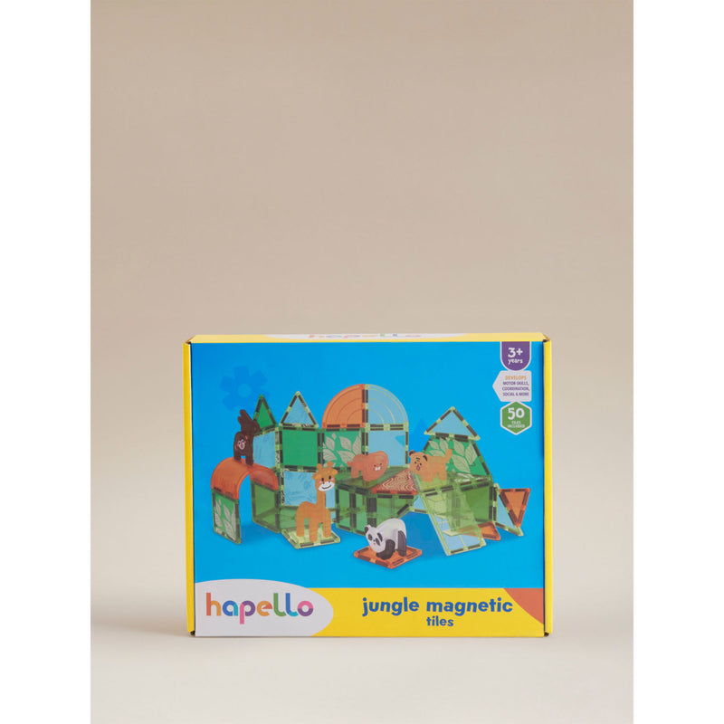 Hapello magnetic tiles 50-piece jungle animal set, imported from the UK