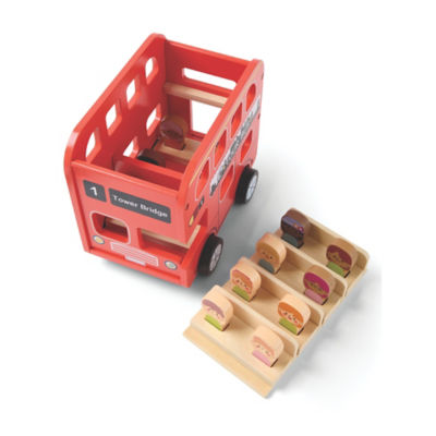 George Home red wooden tour bus with removable top deck (British brand)