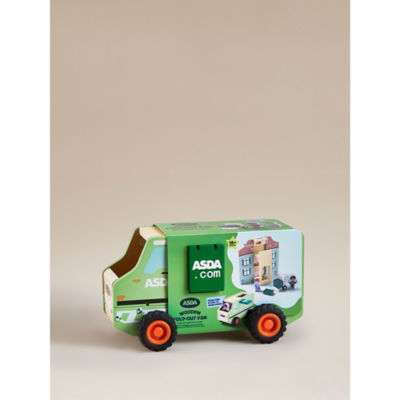 ASDA toy van set fold out 12x21x12cm (British brand)