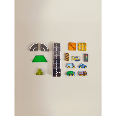 Hapello city tile set 18-piece with vehicles, imported from the UK
