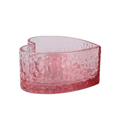George Home glass heart tealight holder 9x9x4.1cm, imported from the UK