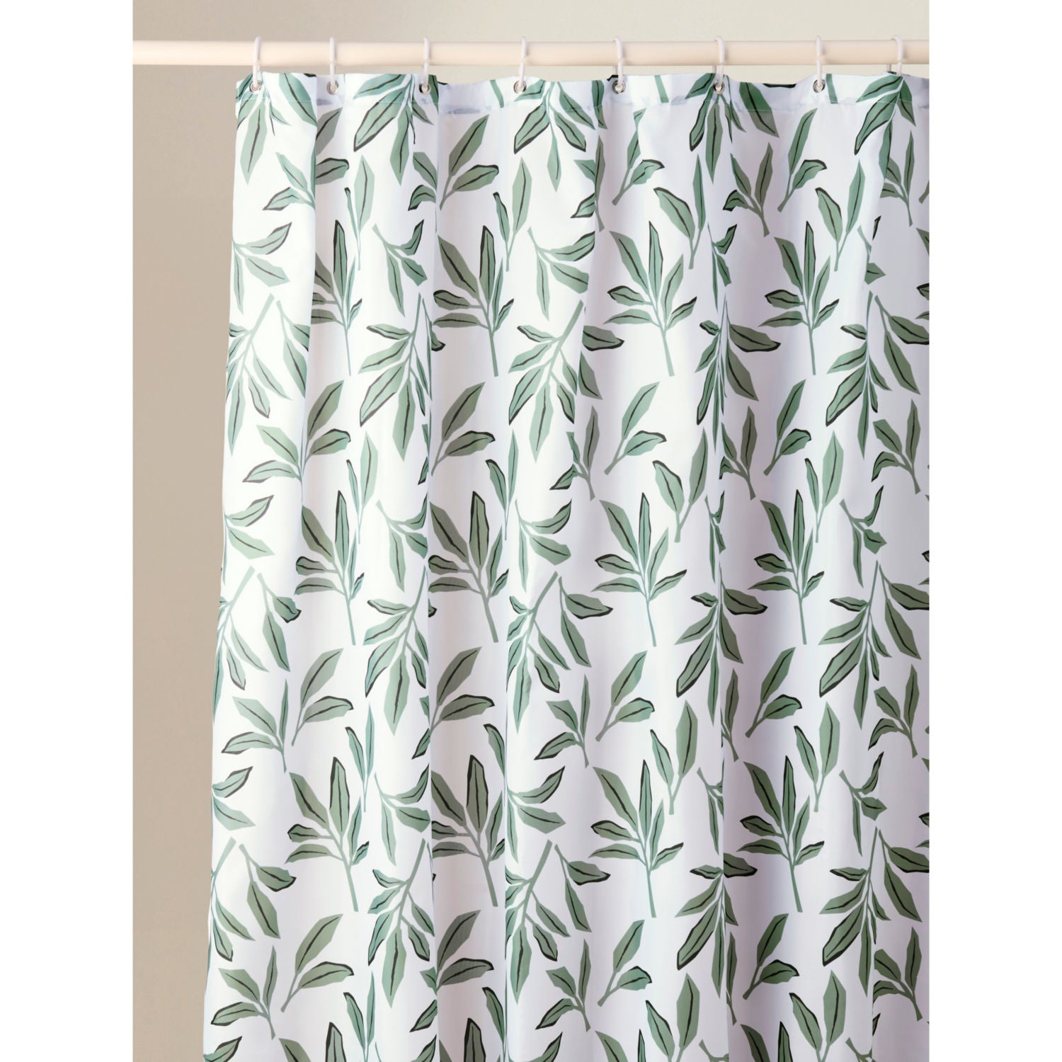 George Home Green Sanctuary Leaf shower curtain 180x180cm - British product