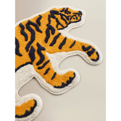 George Home tiger shaped cotton bath mat multicoloured 45x110 cm (British brand)