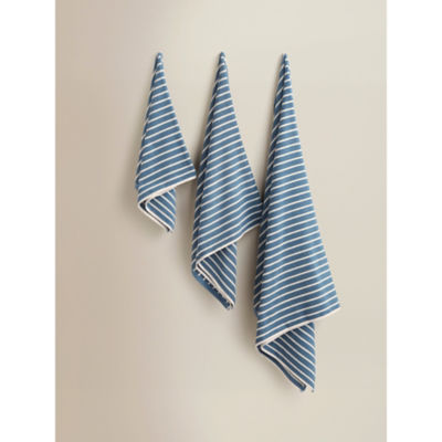 George Home hand towel blue pinstripe, UK version