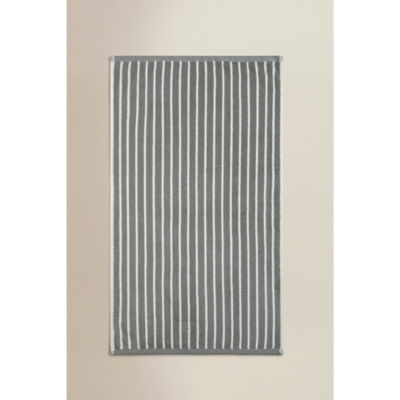 George Home grey pinstripe cotton bath sheet, imported from the UK