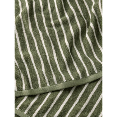 George Home green pinstripe cotton bath sheet - British product