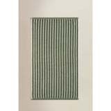 George Home green pinstripe cotton bath sheet - British product
