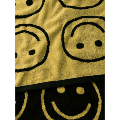 George Home yellow Lucky Charm Smiles cotton bath sheet (British brand)