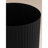 Black ribbed iron planter with stand 19x19x28cm (British brand)
