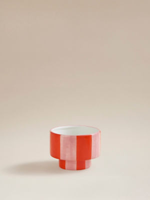 George Home glossy red and pink plant pot 18.5x13.4cm, imported from the UK