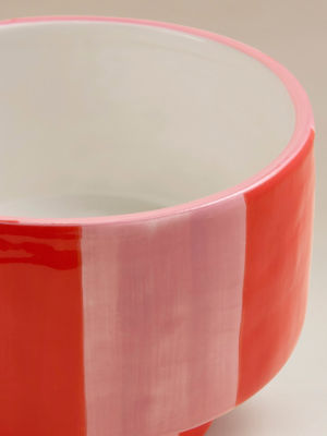 George Home glossy red and pink plant pot 18.5x13.4cm, imported from the UK