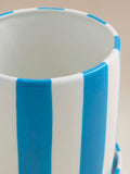 George Home plant pot blue striped 15.5x14.5cm - British product