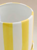 George Home yellow striped plant pot 15.5x14.5cm (British brand)