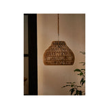 Brown wicker solar ceiling light 26x26x59 cm UK version