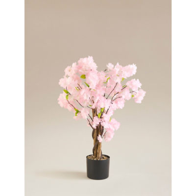 Artificial cherry blossom tree multicoloured 18x18x75 cm, UK version