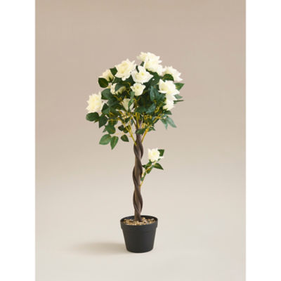 Artificial white rose tree 90 cm - British product