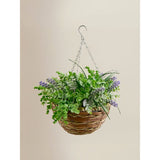 Artificial lavender hanging basket multi-coloured 25x25x30cm (British brand)