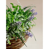 Artificial lavender hanging basket multi-coloured 25x25x30cm (British brand)