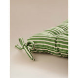 George Home green stripe polyester seat pad 40x40cm, UK version