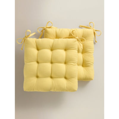 George Home yellow polyester seat pad set of 2 (British brand)