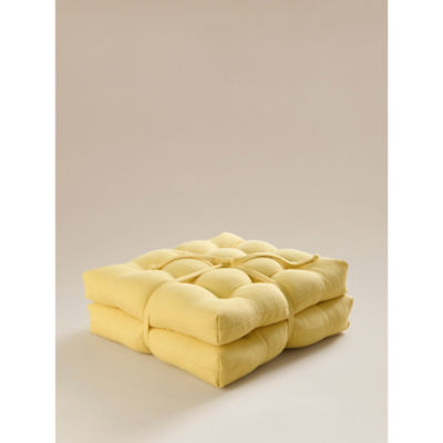 George Home yellow polyester seat pad set of 2 (British brand)