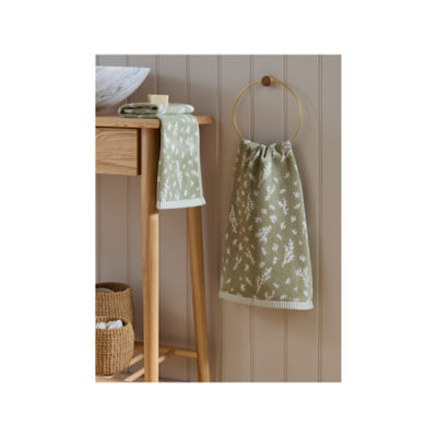 Stacey Solomon green spring guest towels set of 2, imported from the UK
