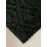 Green Dark Garden tufted leaves cotton bath mat 50x80cm, UK version