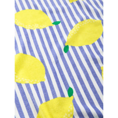 George Home lemon striped cotton beach towel 71x152cm (British brand)